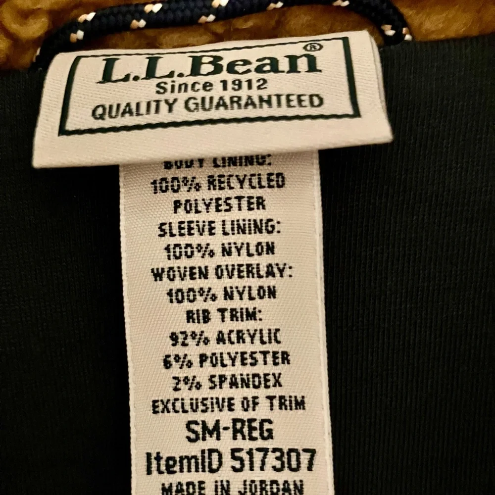 LL Bean Sherpa Fleece Jacket - Picture 3 of 4